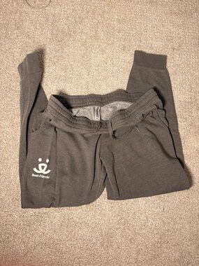BEST FRIENDS Charcoal Gray Fleece Jogger Pants
